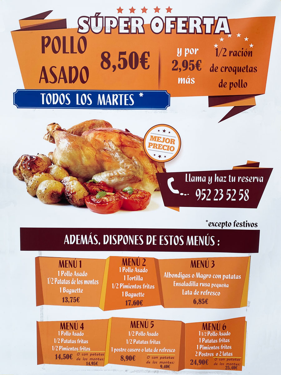 Asador de Pollos Los Malagueños Pollos Asados Málaga